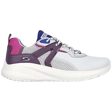 Imagem de Skechers BOBS Bobs Squad Chaos Tênis feminino, cinza claro/multi, 38, Cinza Lgmt, 37