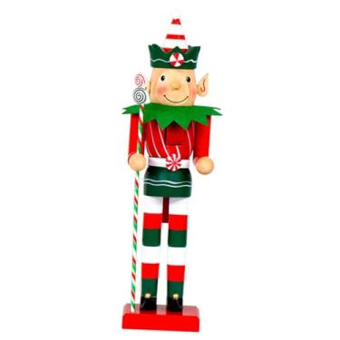 Imagem de UGPLM Quebra-nozes, boneco de quebra-nozes de Natal, base estável, artesanato, decoração de Natal, ornamento para festa de festival de lareira