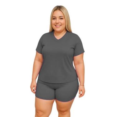 Imagem de Camiseta Feminina Manga Curta Dryfit Fitness Academia Plus Size - Roge