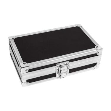 Imagem de JunZheHub Caixa de Armazenamento de Instrumentos em Liga de Alumínio, Estojo Rígido Profissional para Microfone, Caixa Portátil para Sala de Controle de Palco, 18x11x5cm