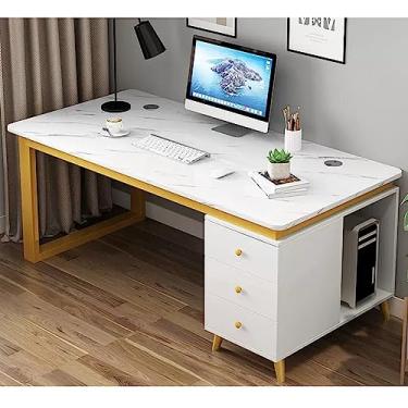 Imagem de GRFIT Mesa de escritório PC mesa de mesa quarto casa moderna mesa de estudante simples mesa de escrita econômica mesa de escritório mesa de PC (cor: 1, tamanho: 120 * 60 * 75 cm)
