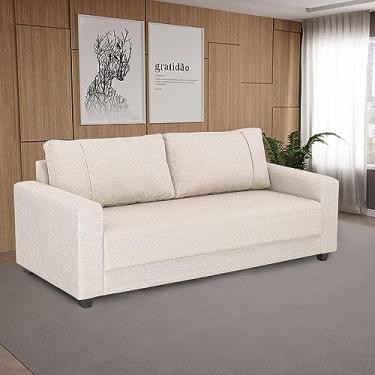 Imagem de Sofá 3 Lugares Herval Clean Linho Bege, 200 cm