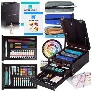 Imagem de Lápis de Cor Profissional 152pcs,Tinta Acrílica, Aquarela, Desenho, COLOUR BLOCK