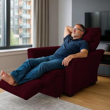 Imagem de Poltrona do Papai Reclinavel e Retratil com Apoio pos Pes Reclinavel M