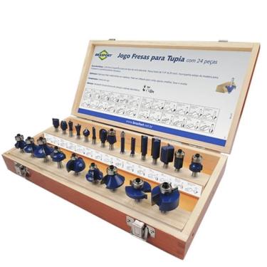 Imagem de Jogo De Fresas Para Tupia Com 24 Peças - 7895 - Brasfort