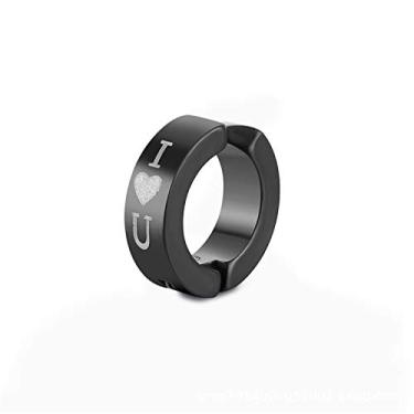 Imagem de Brincos masculinos de alta qualidade para orelhas não perfuradas, Small, Titânio, Sem pedra preciosa