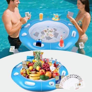 Imagem de Mesa flutuante ZFUNONE, jogo de sinuca inflável de 102 cm com porta-co