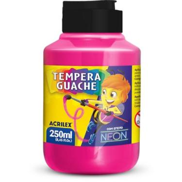 Imagem de Kit de Tinta Guache, Acrilex, 250 ml, Maravilha Neon, 6 Unidades
