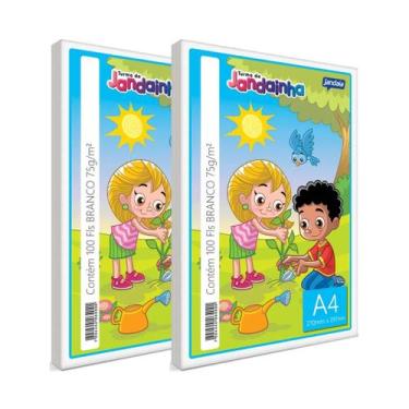 Imagem de Papel sulfite a4 75g branco Jandainha com 200 folhas - Jandaia