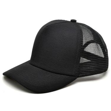 Imagem de Boné Aba Curva Trucker Telinha Masculino Preto - Yes Basic, Único, Pre