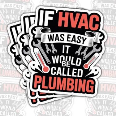 Imagem de (3 peças) Técnico HVAC Aquecimento Ventilação Ar Condicionado Tech Adesivos – Decalque de vinil durável à prova d'água para laptop, caixa de ferramentas, garrafa de água, carro – Presente para