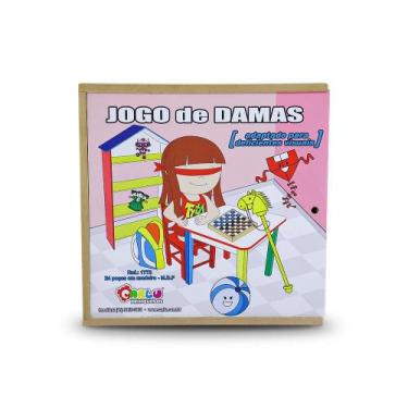 Imagem de Jogo de Damas Adaptado - MDF 24 Peças - Carlu