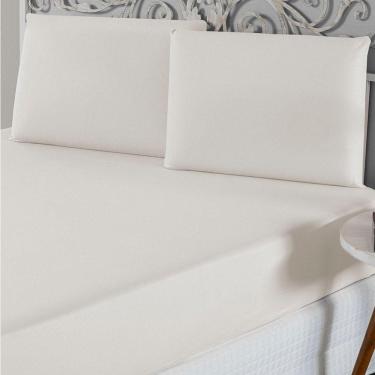 Imagem de Jogo De Lençol Casal Padrão Malha 100% Algodão 3 Peças - Palha