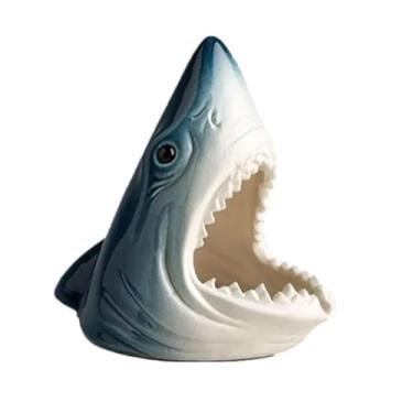 Imagem de Cinzeiro de cerâmica criativo feito à mão bandeja de cinzeiro de boca de tubarão bandeja de cinzeiro sala de estar moderno hotel desktop cinzeiros decoração de casa