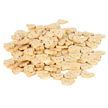 Imagem de Acouto 250 Peças de Botões de Costura de Madeira de Formato Bonito, Botões de Artesanato Em Madeira Natural Com 2 Furos, Roupas, Artesanato Infantil, álbuns de Recortes, tricô e Projetos de Decoração de Casa