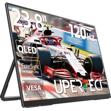 Imagem de UPERFECT Monitor Portátil 23.8” QLED 120Hz FHD 1080P 125% sRGB 400 Nits com Suporte e VESA, HDMI & USB-C Plug and Play, Segunda Tela Externa para Notebook, PC, Celular e Consoles de Jogos
