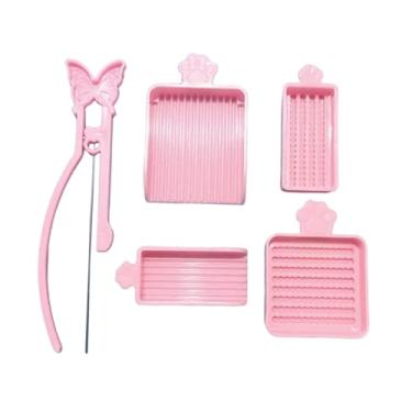 Imagem de Fancyes Kit de bandeja para seleção de miçangas de fusão de 2,6 mm, organizador portátil e leve, ferramenta para artesanato e confecção de pulseiras, Rosa