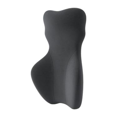 Imagem de ChuYiElegance Almofada de apoio para cintura, almofada de apoio para costas altas e prática para sentar por muito tempo, Deep Gray B