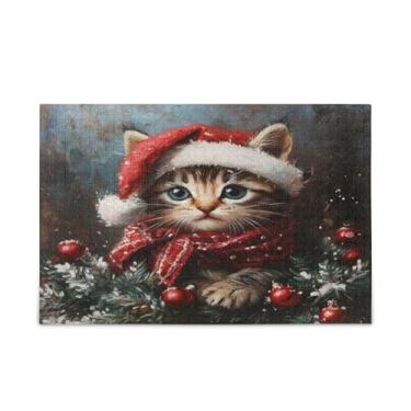 Imagem de Blueangle Quebra-cabeça de 500 peças para adultos - brinquedos interessantes para família e amigos - presente personalizado para gatos de Natal (494)