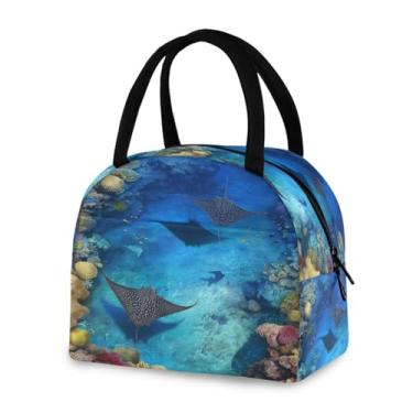 Imagem de Blueangle Lancheira isolada à prova de vazamento – Bolsa de almoço reutilizável com design de arraia marítima, recipiente compacto para alimentos para escritório, viagens e atividades ao ar livre (42)