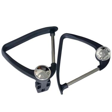 Imagem de predolo Conjunto de 2 apoios de braço para cadeira de escritório, modelo esquerdo e direito, simples e universal, acessório para espaço de trabalho.