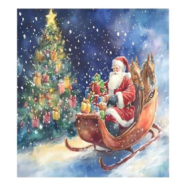 Imagem de SEHANY Capa magnética para lava-louças de Papai Noel, adesivos magnéticos para decoração de Natal antiarranhões para painel de geladeira e lava-louças, decoração de Natal de cozinha doméstica 58 x 66