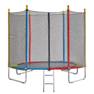 Imagem de Cama Elástica Infantil 1,40M / 1,80M / 2,40M Pula a Pula Trampolim Diversão Infantil Cama Elástica Grande Resistente Médio Pequena PulaPula Trampolim Premium Resistente Área Interna ou Externa (2,40M)