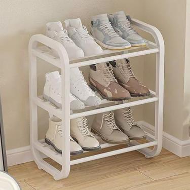 Imagem de uhyOHF Sapateira – Organizador de sapatos de aço inoxidável, organizador fino de entrada com rack de armazenamento aberto, armário de sapatos de fazenda para hall de entrada, porta da frente e entrada