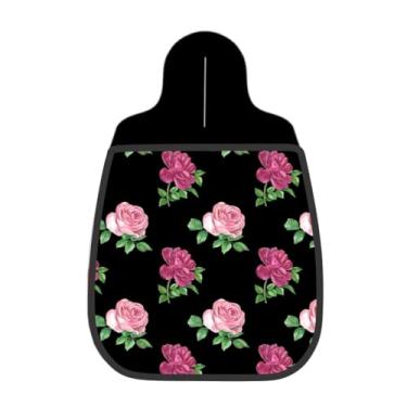 Imagem de Lixeira De Carro Organizador Lixinhocar Rosas Pink e Rosa Fundo Preto