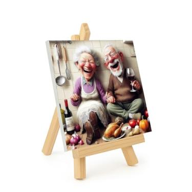 Imagem de NDNXYXGS Kits de pintura por números para adultos idosos com cavalete, kits de pintura emoldurada por números em tela, colorir por números, presentes de acrílico para adultos, decoração de parede para