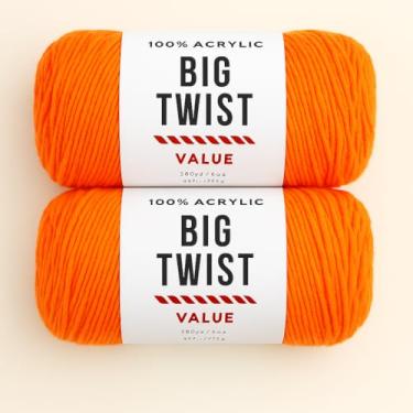 Imagem de Pacote com 2 fios Big Twist Value - laranja brilhante 100% acrílico, novelos de 170 g (380 m cada)