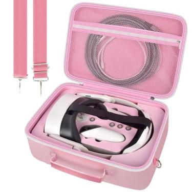 Imagem de Estuche de transporte Comecase para Meta Quest 3/Quest 3/Quest 2 Rosa