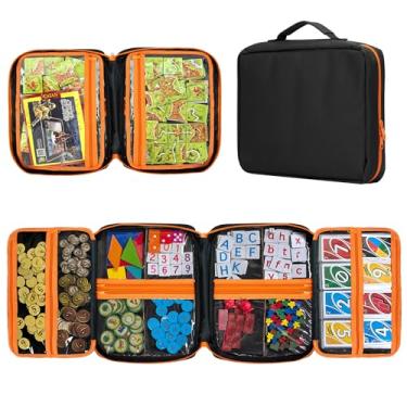 Imagem de Premium Board Game Storage Organizer Case (14 PVC Pouches) - Portable Travel Game Storage Case | Ultimate Dice and Token Holder for Cards, Miniatures, and Catan Components