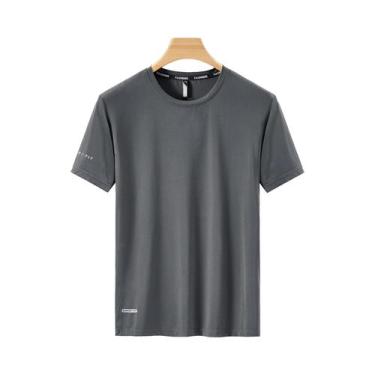 Imagem de Camiseta Masculina De Seda Gelada De Secagem Rápida, Gola Redonda, Man