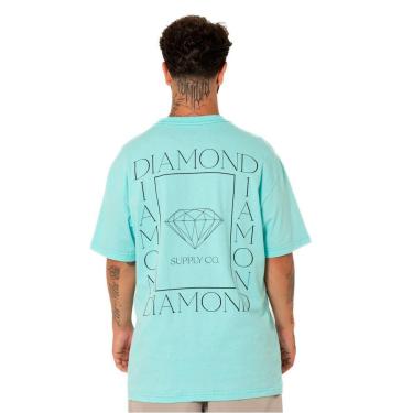 Imagem de Camiseta Diamond Square Tee A24DMPA004 Blue-Masculino