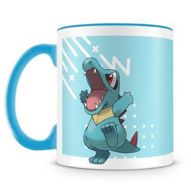 Imagem de Caneca Personalizada Pokémon Totodile - Porcelana Brilhante com Alça A