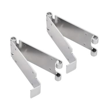 Imagem de Baoblaze 2 peças de suportes superiores ajustáveis ​​para portas de garagem com pé-direito baixo, suporte de trilho superior com giro rápido, peças padrão para