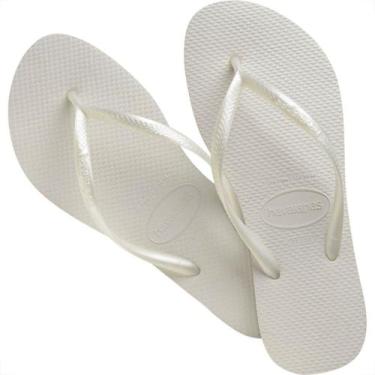 Imagem de Chinelo Havaianas Slim 35/36 Branco, Branco