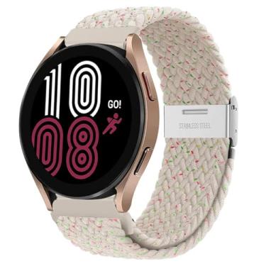 Imagem de SOMKB Pulseira elástica trançada 5Pro Active 2 Gear S3 de 20 mm e 22 mm para Samsung Galaxy Watch 6 5 /4 mm de 40/44 mm para Huawei GT2/3/4Pro/5, 20mm, Ágata