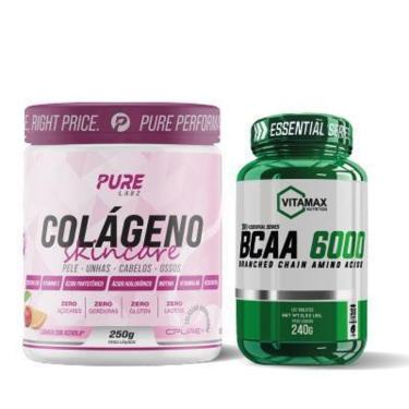 Imagem de Kit BCAA 6000 120 Tabletes Vitamax  + Colágeno Pure Athletic-Unissex