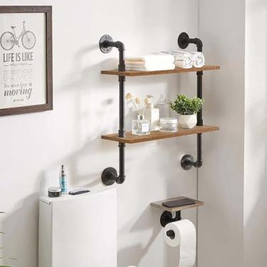 Imagem de pcagfaajmh Prateleiras organizadoras flutuantes modernas para parede, toalheiros de banheiro, suporte de plantas, prateleira aberta para sala de estar, quarto e escritório em casa (80 x 25 x 100 cm