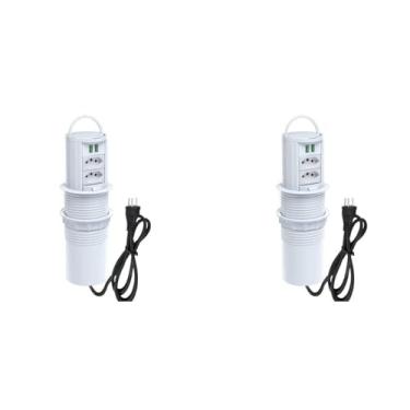 Imagem de Kit 2 Torres De Tomada Totem Manual Alça 2 Tom 20A 2USB 4.9A COR:BRANCO