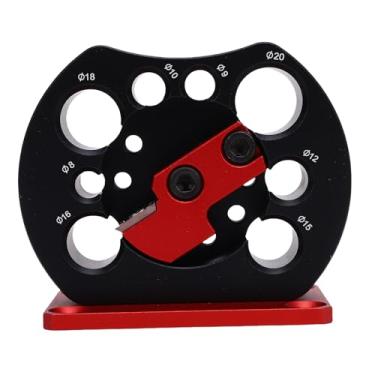 Imagem de POCREATION Fabricante de Passador Ajustável, Ferramenta de Carpintaria de Haste Redonda de Inserção de Carboneto Com 8 Furos para Cavilhas de 8mm 9mm 10mm 12mm 15mm 16mm 18mm 20mm