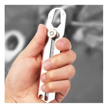 Imagem de Kit 2 Estiletes Profissional 18mm Aço Inox 6 em 1 Multifuncional – Ferramenta Profissional, Corte Forte e Antiderrapante