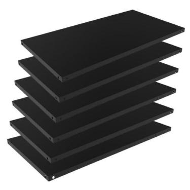 Imagem de 6 Bandejas De Aço Para Armário Estante Resistente Prateleira 90x27 Sal