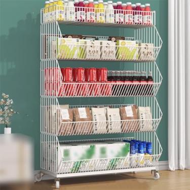 Imagem de Expositor de lanches para balcão, suporte de exibição de cozinha de varejo de supermercado para doces, batatas fritas, bebidas, mercearia, prateleira de armazenamento de frutas e vegetais (cor: H140