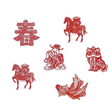 Imagem de Fenteer Decoração para o Ano Chinês, Artigos para Festa do Ano Lunar para Sala de Estar e Restaurante, 6 Peças