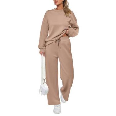 Imagem de Conjunto de Moletom PRETTYGARDEN 2 Peças Lounge Khaki XL
