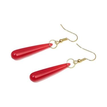 Imagem de Brincos Pendentes Em Formato De Gota Vermelha Anime Frieren beyond Jou