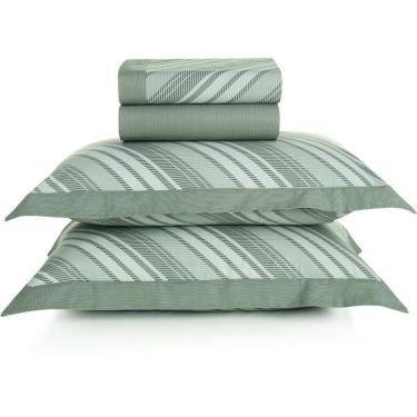 Imagem de Jogo de Cama Karsten Becker 200 Fios 4 Peças Queen Verde